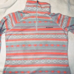 Columbia Women's Aztec Print Quarter Zip Fleece Pullover (Large)
